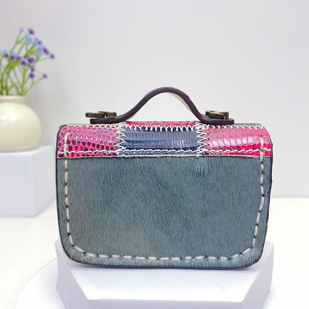 Retro Style Double Clasp Design Mini Bag CM-N10506