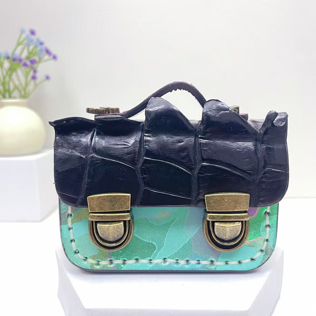 Retro Style Double Clasp Design Mini Bag CM-N10502