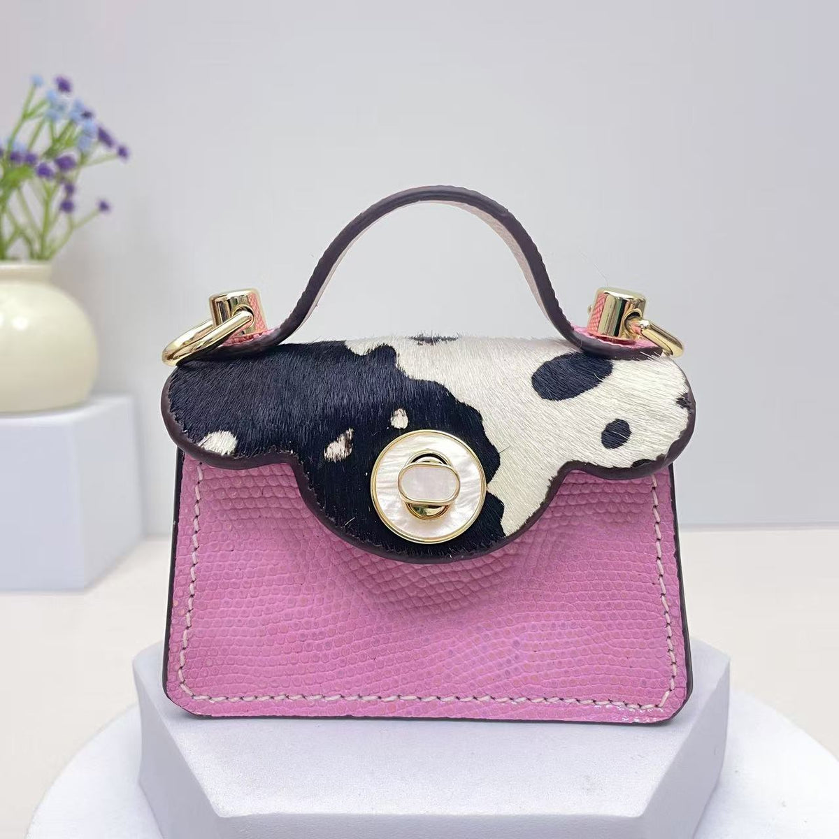Cloud Style Turn Lock Design Mini Bag CD-N10505